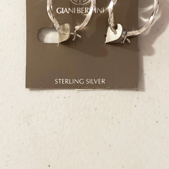 Giani Bernini Sterling Silver Hoops - Picture 3 of 4
